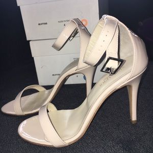 Made In Italy. NWT original box nude strap heels